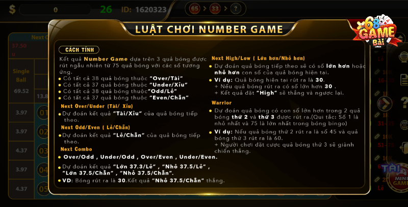 Giới thiệu chung về number game 68GB