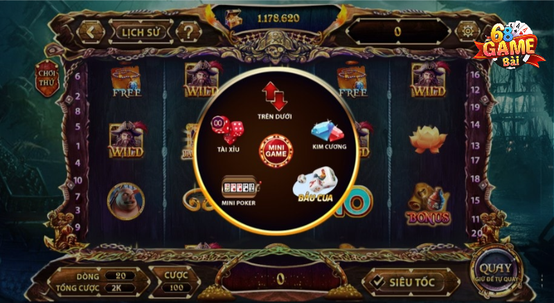 Pirate king 68GB thưởng bonus hấp dẫn